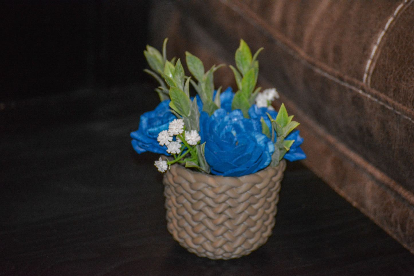 Brown Basket Vase 12