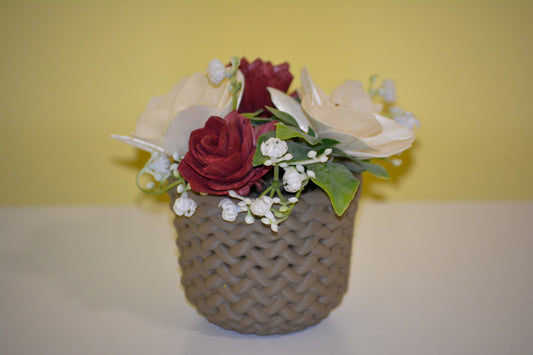 Brown Basket Vase 4