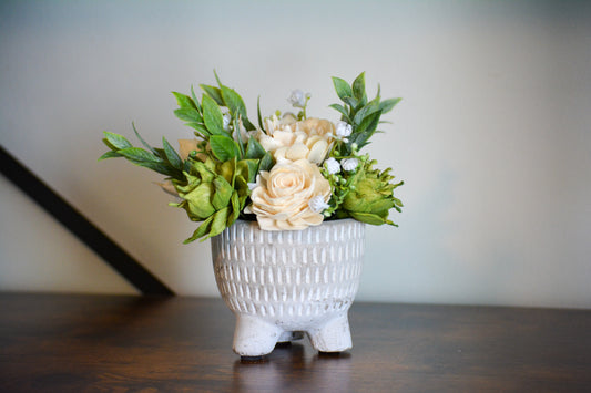 Ivory and Green - Medium size