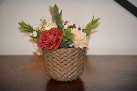 Brown Basket Vase 8