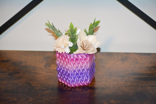 Purple Basket Vase 2