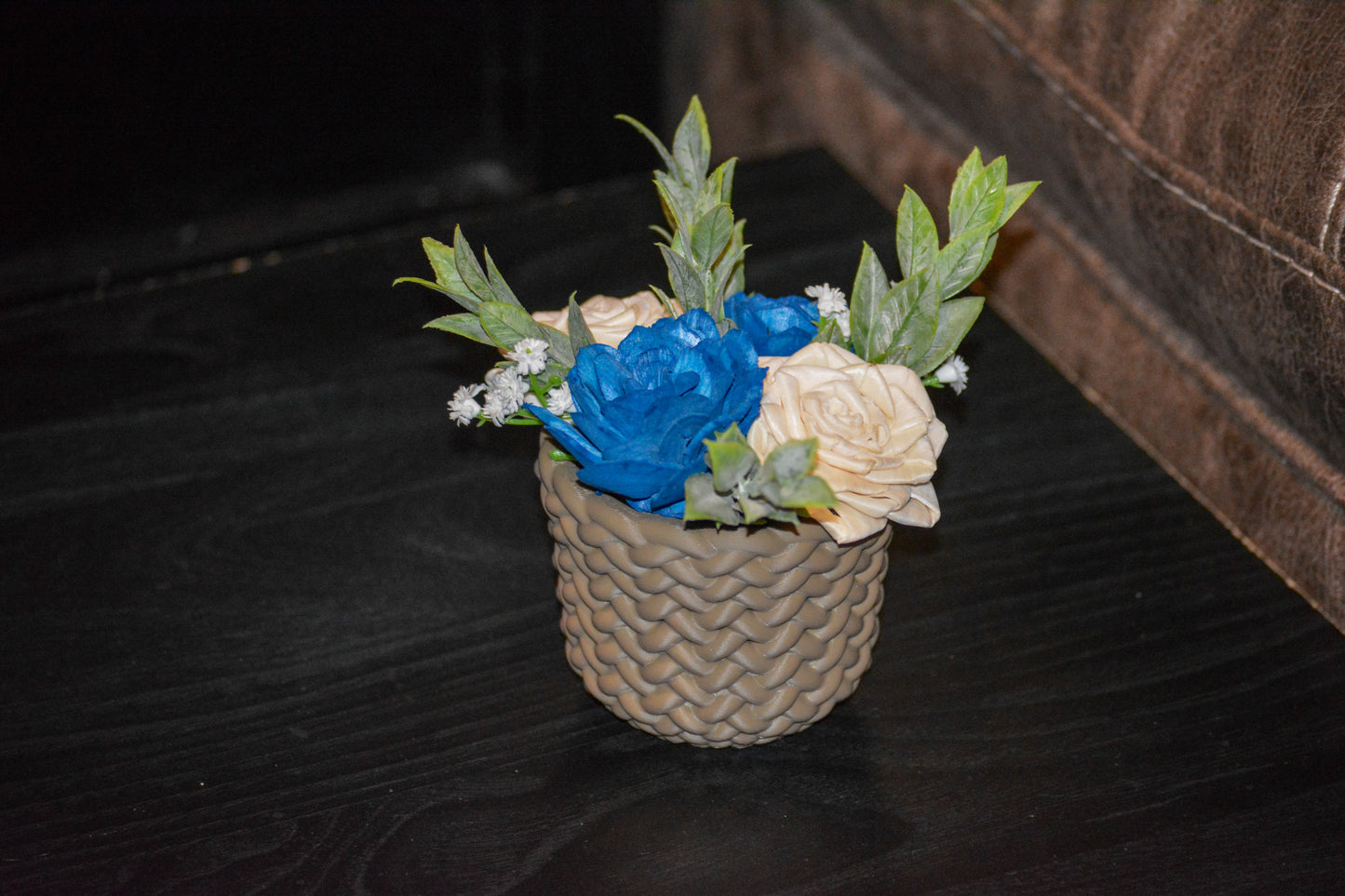 Brown Basket Vase 10