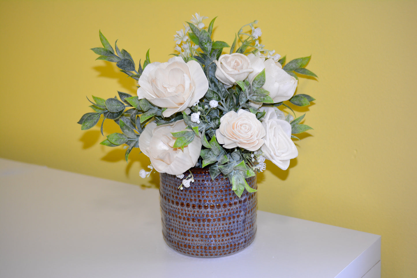 Ivory and White Floral